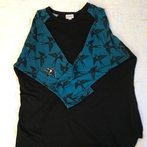 Lularoe 2xl randy with birds. Worn once.